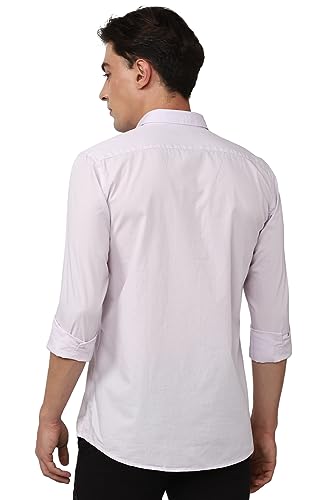 Image of Peter England Men's Slim Fit Full Sleeve Cotton Solid Casual Shirt with Pocket