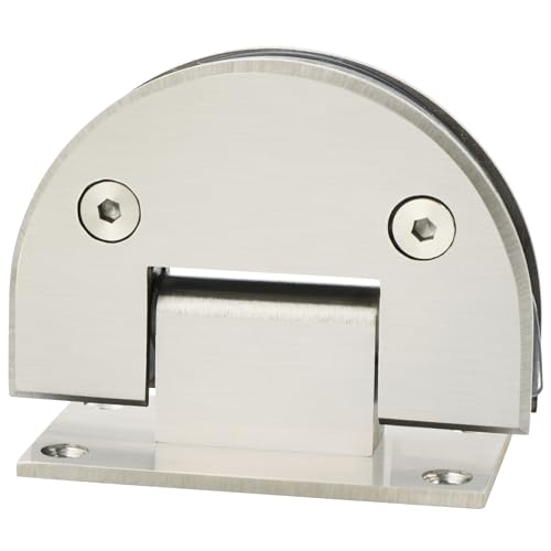 Alise Glass Shower Door Hinge,90 Degree Hinge for Bathroom Door(Nickel,1P)