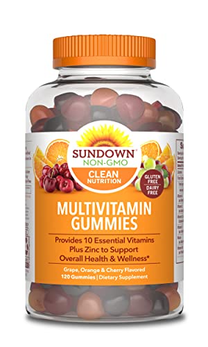 sundown naturals gummies - Sundown Adult Multivitamin Gummies with Vitamin C, D3 and Zinc for Immune Health, Gluten-Free, Dairy-Free, Non-GMO(2), 120 Count