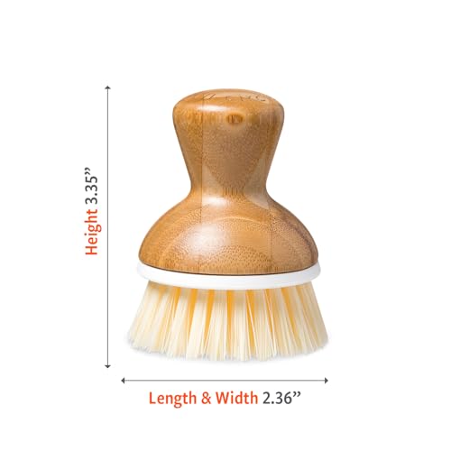 Image of Full Circle Bubbly Palm Brush, Dish Scrub Brush for Nonstick, White, 2pk | Family-safe & formaldehyde-free, with an ergonomic handle for effortless cast iron, nonstick & sink cleanup.
