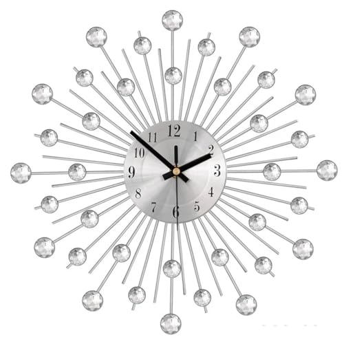 Horloge home décor moderne en métal avec trotteuse sweeping seconds