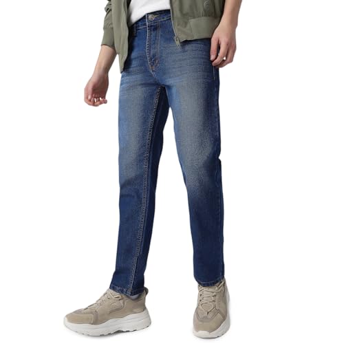 Image of Neostreak Men's Regular Fit Heavy Washed Jeans Stretchable
