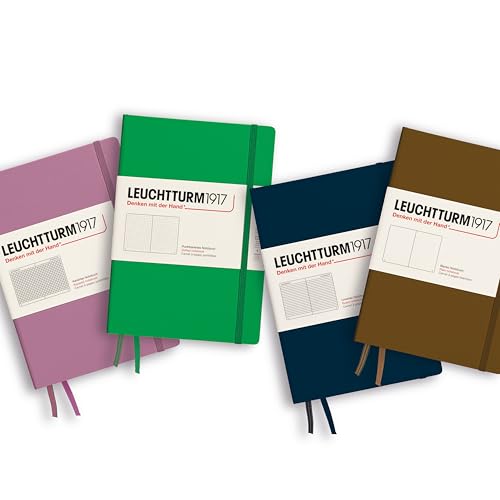 LEUCHTTURM1917 - Caderno de capa dura média A5-251 páginas numeradas para escrever e escrever no diá