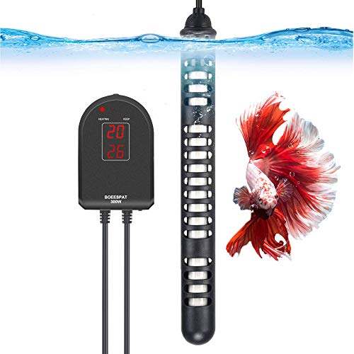 BOEESPAT 300W Aquarium Heater, Submersible Fish Tank Heater for 30-60 Gallon Tank,