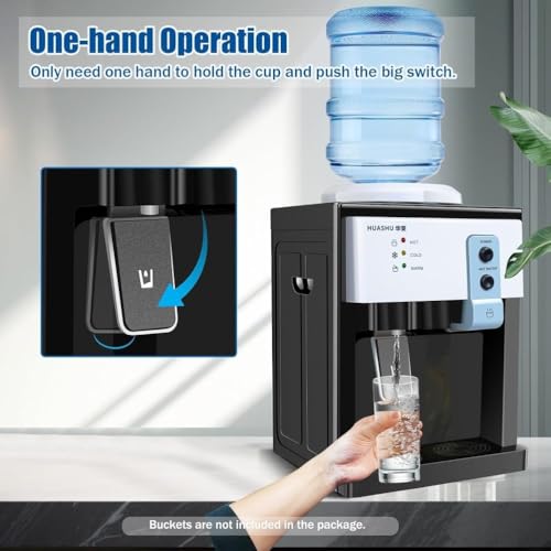 Dozownik wody na blacie Top Load 3 Temp Hot Cold Warm 1-5 Gallon Bottle do Home Office Compact Easy Clean White
