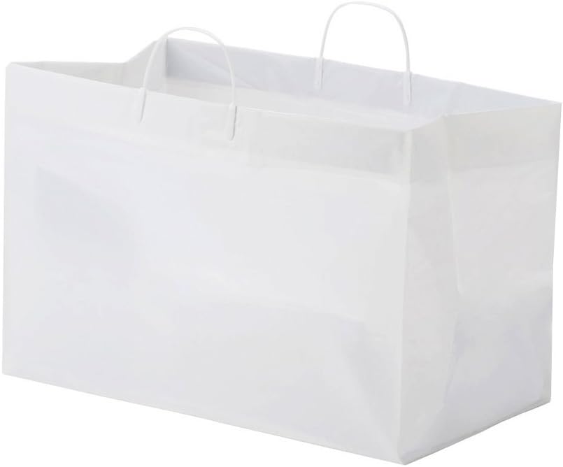 Glopack SCSLWTQD Bag for Side by Side Containers with Rigid Handle, 12" Length x 19" Width (Case of 200)