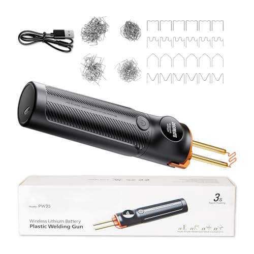 Image of Diymore Cordless Plastic Welder Kit, 4000mAh Portable Welding Gun with 400 PCS Hot Staples for Bumper Repair and DIY Projects