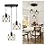 Phaosio 3 Light Pendant Light Fixtures, Dining Room Farmhouse Kitchen Island Light Fixture Chandelier, Industrial Hanging Pendant Lighting for Bedroom, Metal Cage Pendant Ceiling Lamp Black
