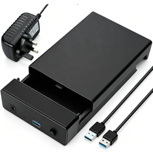 Multibao 3.5 inch HDD USB 3.0 to SATA External Hard Drive for 2.5/3.5 HDD/SSD Disk up to 18TB Hard Drive Enclosure with DC Power Adapter
