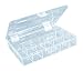Produktbild hünersdorff Sortimentskasten: stabile Sortierbox (PS-Compact) mit fester Fachaufteilung (18 Fächer), Sortierkasten-Maße: T170 x B250 x H46 mm, Made in Germany, glasklar