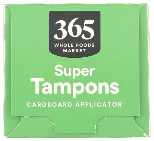 365 by Whole Foods Market, Tampons with Cardboard Applicators, Super Absorbency, Made with Organic Cotton, Unscented, 14 Count - Image 6