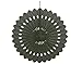 16" Black Tissue Paper Fan Decoration