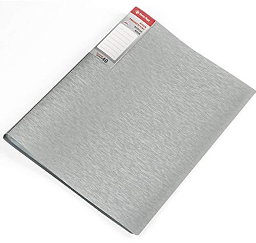 Sichtmappe/Präsentationsmappe mit 20 Hüllen A4 (Farbe,Stück) (silber, 10)