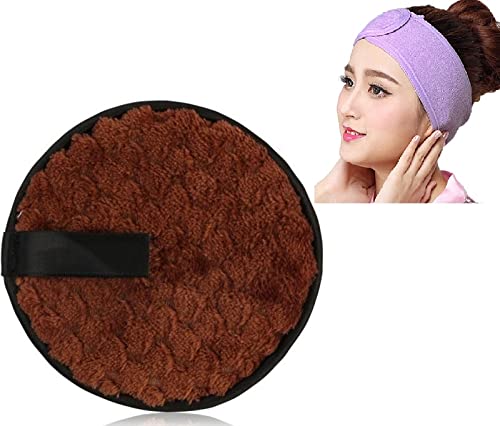 Myynti Reusable Makeup Remover Pads with Facial Spa Headband Soft Chemical-free Facial Cotton Pads Perfect for Facial Cleansing Multicolor Pack of 2-picture-35