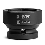 Capri Tools 1-1/8 in. Stubby Impact Socket, 1/2 in. Drive, 6-Point, SAE