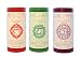 Crystal Journey 3"x6" Pillar Chakra candles bundle of 3 (Root Chakra, Heart Chakra, Crown Chakra)