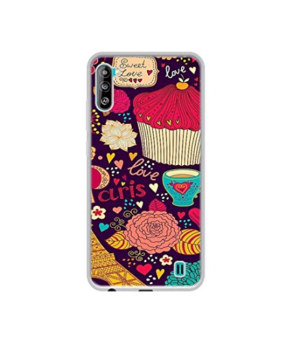 Image of Paris Flower Love Design Printed Silicon Soft TPU Back Case Cover for Lava Z2