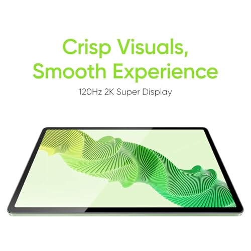Image of realme Pad 2 4G (Inspiration Green, 8GB RAM, 256GB Storage) | Expandable Upto 2 TB | 11.5 inch 2K Super Display | MediaTek Helio G99 Processor | 33W SUPERVOOC Charging | 8360 mAh Battery | 8MP+5MP Camera