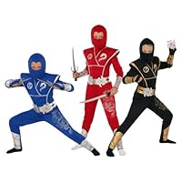 Morph Deluxe White Boys Ninja Costume With Ninjas Warrior Toy Accessory, Kids Ninja Costumes, Boy Halloween Costume, 4-6 Years