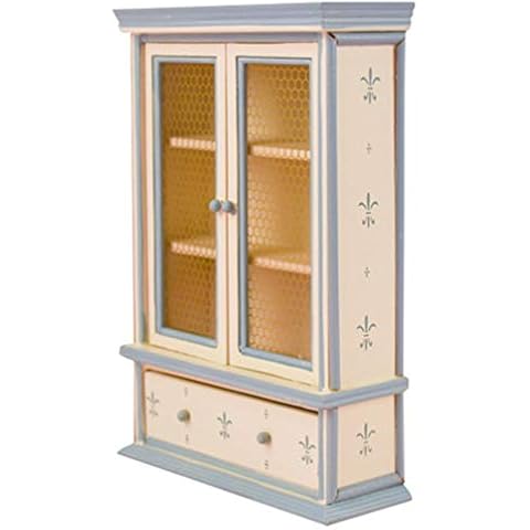 Kisangel Miniature Dollhouse Bookshelf Cabinet Cover