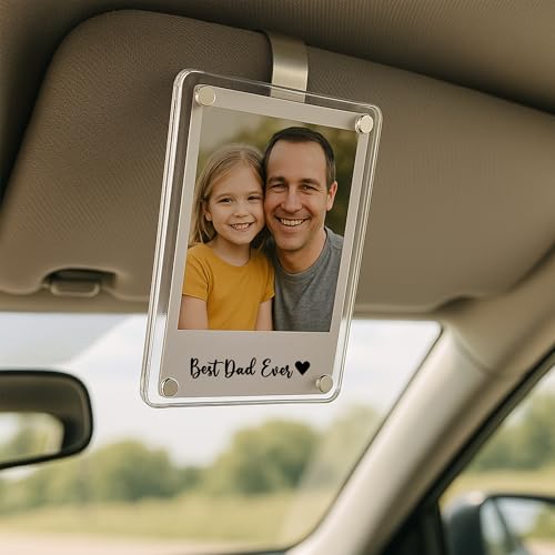 Personalized Visor Clip, Dad Christmas Gifts, Car Photo Frame, Car Picture Holder, Visor Clips For Cars, Car Visor Photo Clip, Car Visor Clip, Car Photo Holder, Car Picture Frame, Gifts for Dad