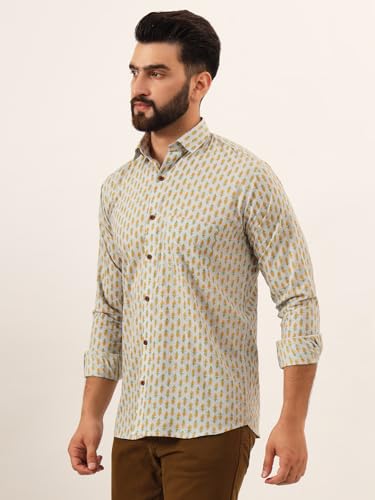 Image of Booti Print Pure Cotton Regular Fit Casual Shirt