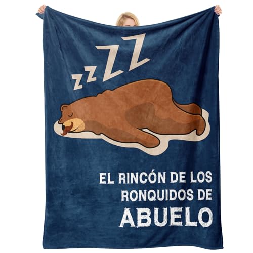 Einanmut Regalo Abuelo Navidad - Manta Estampado de Oso Pardo, Regalo Abuelo Cumpleaños, Regalos Originales para Navidad y Día del Padre, Originales de Nietos - 50 * 60in