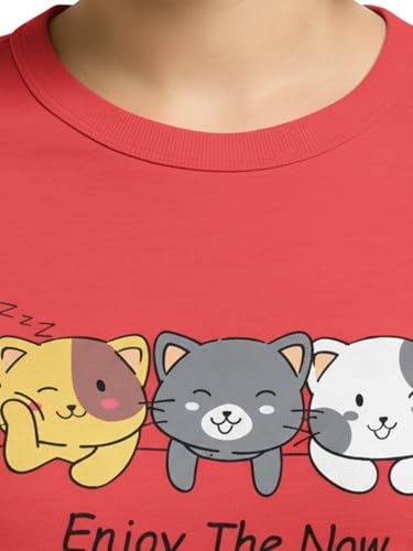 Image of HELLCAT Mulitcolor Trendy Printed Body Fit T-Shirt for Women | Pack of 1 T-Shirt