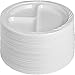 Genuine Joe 10425 Platic Plates,3 Sections,Reuse/Disposable,9-Inch Round,125/PK,WE