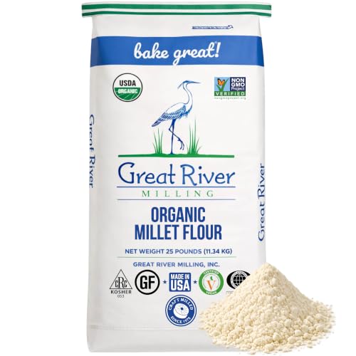Great River Organic Milling, Organic Millet Flour, 25-Pound