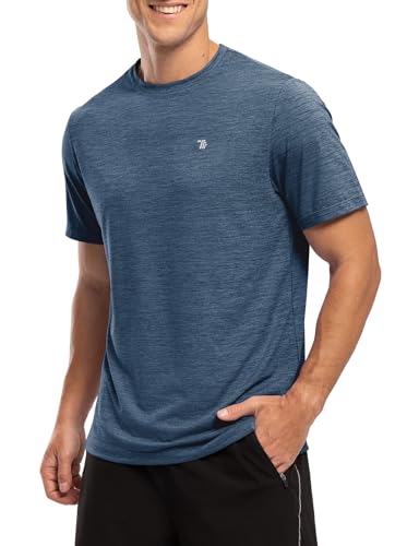 BGOWATU Men's Quick Dry Workout Athletic Shirts Lightweight Tennis Shirts for Men Running Gym Tops3