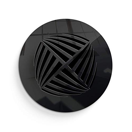 SABA Home Decor Black Round Vent Cover - Air Register 6 Duct Opening (8 Overall) Acrylic Plexiglass Decorative Covers for Walls & Ceilings, NOT for Floor USE, Aria
