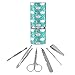 Swan Lake Pattern Stainless Steel Manicure Pedicure Grooming Beauty Care Travel Kit