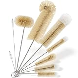 MASTERTOP Set 9 Goupillons à Bouteille Ecouvillon à Bouteille Longues, Lot Brosses de Nettoyage pour Biberon, Tasse, Verre, Paille, Thermos et Divers Récipients