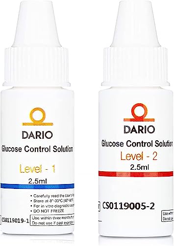 Dario Glucose Control Solution for Test Strips Levels 1 & 2 (2.5ml)