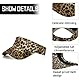 HAWILL Sonnenvisier Sonnenhut Damen Leoparden Druck Visor Cap Sport Sonnenschutz Strand Sonnenblenden Hut 80er Jahre UV-Schutz Kappe mit Klettverschluss Freizeit Sommer für Golf Tennis Pokerpartys