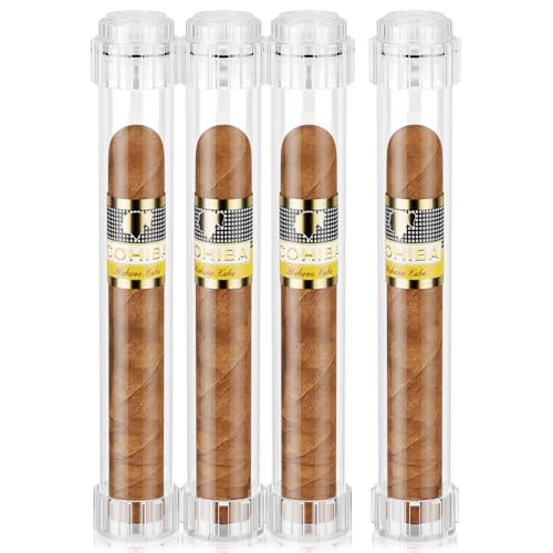 FANKAI Cigar Tubes, Travel Cigar Humidor with Humidifier, Portable Detachable Storage Tube with Cigar Holder, Ring Guage 57, Airtight Case,4-Piece Gift Set for Men