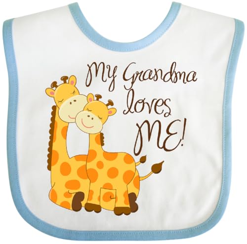 inktastic My Grandma Loves Me Baby Bib