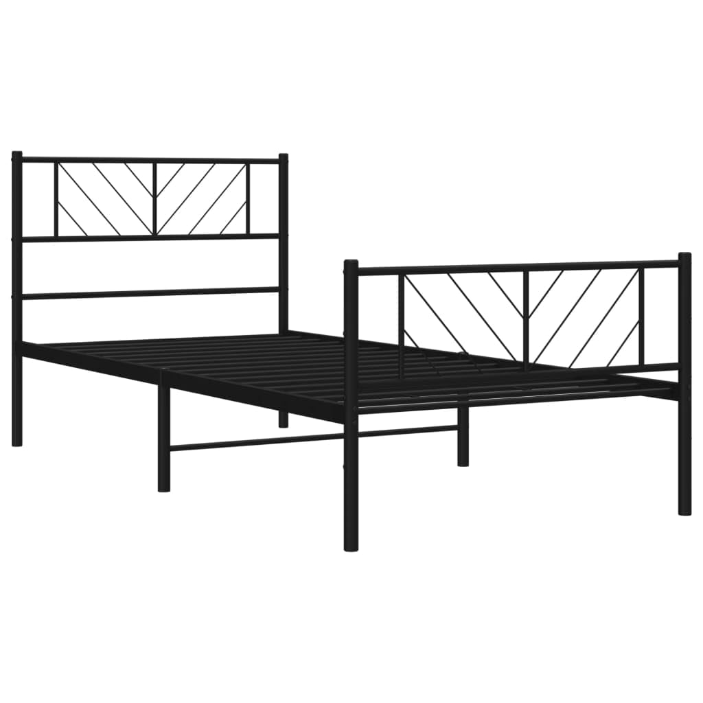 Metalowa konstrukcja z listwami Classic 80x200 cm Czarny