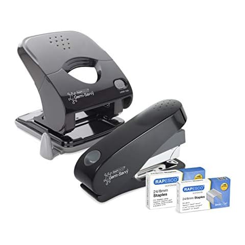 Rapesco Germ-Savvy ECO Stapler and Hole Punch Set Cover