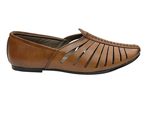 Mens Breathable Comfort Fashion Loafers Sherwani Shoes Indian Flat Ethnic3