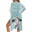 Daisy Cow Pattern Blue