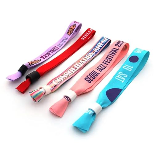 Bracelet personnalisé événementiel en tissu pour fête de mariage