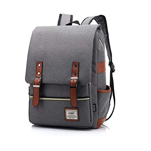 Mochila vintage de lona para viagem, mochila de passeio para trilhas, acampamento, escola, para mulh