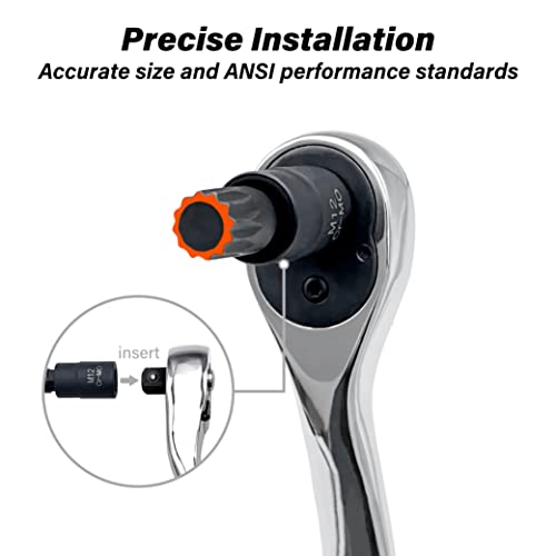 Xzn Triple Square Spline Bit Socket Set, Premium Cr-Mo Steel | 10-Piece M4 - M16 Set | 3/8-Inch Drive | Enhanced Storage Case… #TOP3