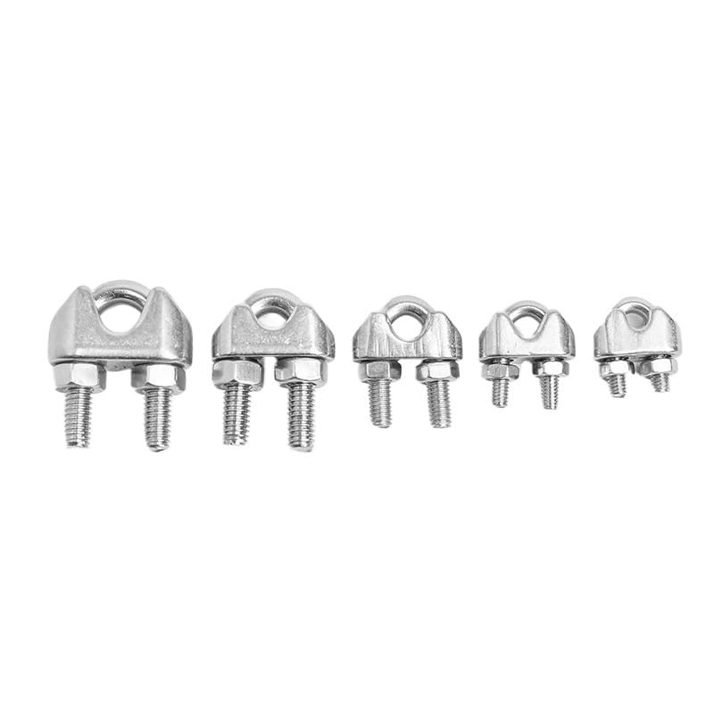 Drahtseilklemme Kabelklemme, U-Typ-Drahtklemmen for Kabel 316 Edelstahl Packung mit 5 M2-M20(M18)