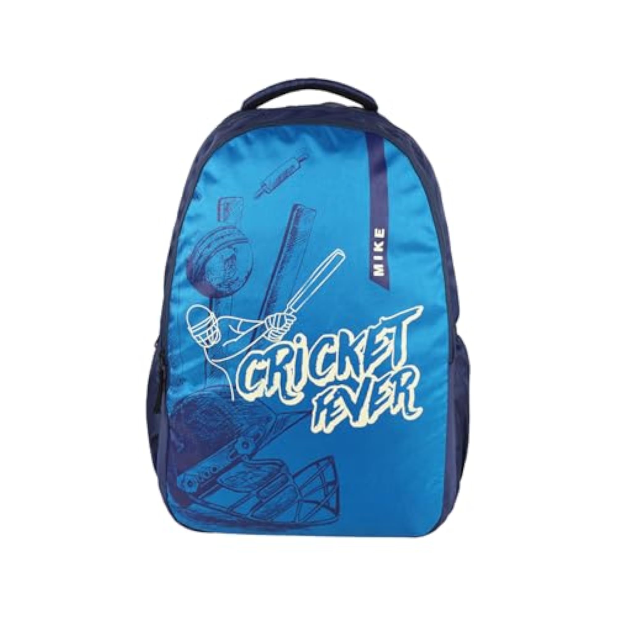 Navy Blue 27L Cricket Design Backpack for Boys