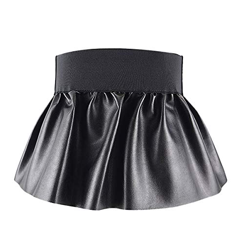 YiZYiF Women Dress Belt Fashion Chic PU Leather Pleated Skirt Peplum Cinch Belt Wide Waistband Skirt Belt2