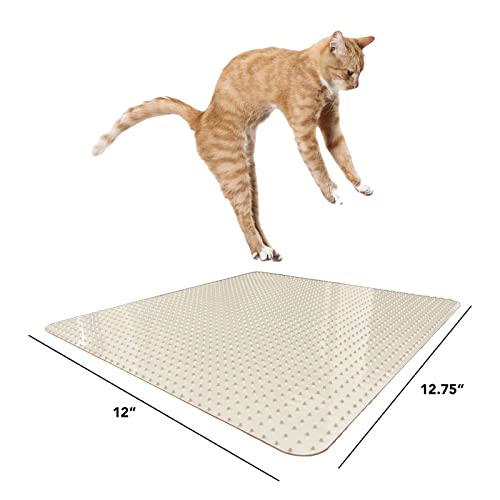 Resilia Counter Top Protector Pet Deterrent Tiles - Pet-Free Training Mat, For Cats, Dogs, Rabbits, Indoor And Outdoor Use, Beige Color, 12 Inches X 12.75 Inches, 2 Pack #TOP2