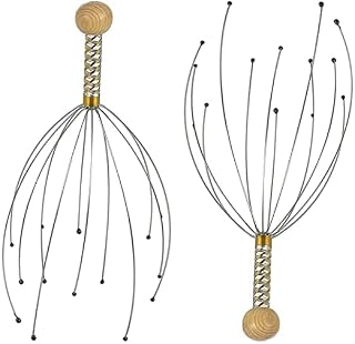M.S TRADERS Manual Hand Held Scalp Oil Massager for Pain Relief And Hair Growth, Head Massager Neck Massage Octopus Scalp Stress Relax Spa Therapy Dealing, Pack of 2, Multicolour